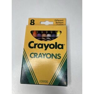 Vintage 1990 Crayola Crayons 8 Pack Binney & Smith Cut-out Front
